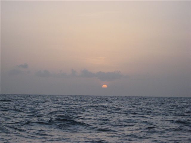 Coucher de soleil en navigation
